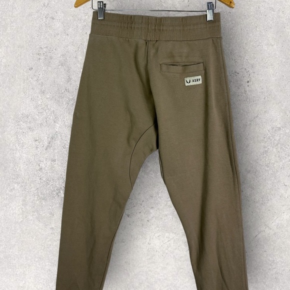 ASRV Aesthetic Revolution Pants Tan Size Medium Ribbed Ankle Zip Stretch Rib Men - Picture 7 of 16